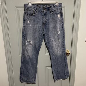 American Eagle Mens Jeans Blue Tag Size 33x32 Bootcut Medium Wash Denim (34x30)